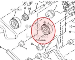 Xerox Clutch assy original 121K61150