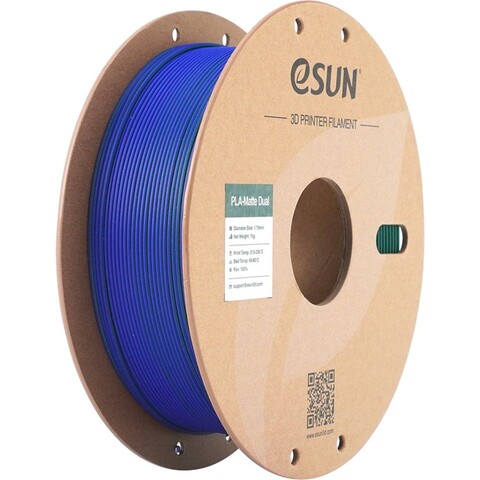 Пластик для 3D-печати eSUN PLA-Matte Dual, 1,75 мм, 1 кг, зелёный/синий, PLA-MTD175B-UG1P1
