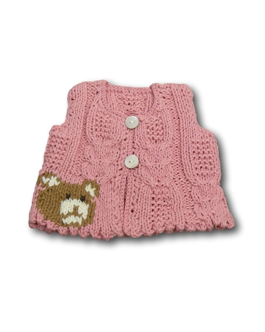 Вязаный жилет - Розовый. Одежда для кукол, пупсов и мягких игрушек.