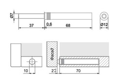 Толкатель Push-to-Open скрытого монтажа AMF14/GR Boyard