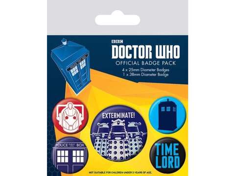 Набор значков Doctor Who (Exterminate)