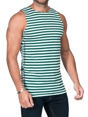 Купить хорошую майку-тельняшку пограничника - Магазин тельняшек.ру 8-800-700-93-18Майка-тельняшка ФПС (зеленая полоса) ГОСТ МИНОБОРОНЫ в Магазине тельняшек