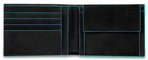 Кошелек мужской Piquadro Blue Square, чёрный, кожа натуральная (PU257B2R/N)