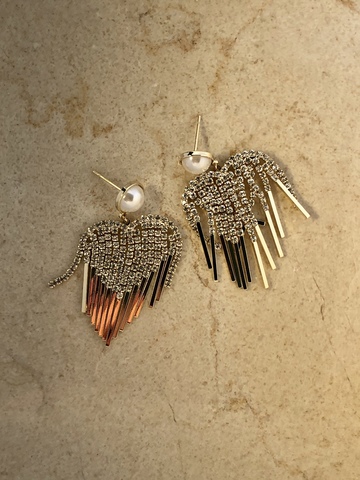 Серьги Браава, позолота