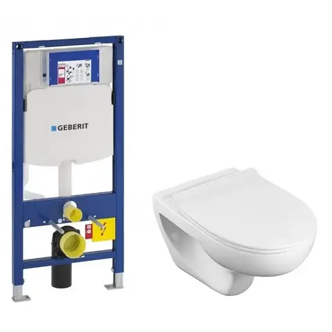 Унитаз с инсталляцией Roca Victoria Rimless 34639300Y+Geberit Duofix 111.300.00.5 безободковый+сиденье ZRU8013900