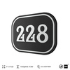 Номерок на дверь квартиры 228, для кабинета, офиса, шильдик 9 х 7 см, черный, Айдентика Технолоджи