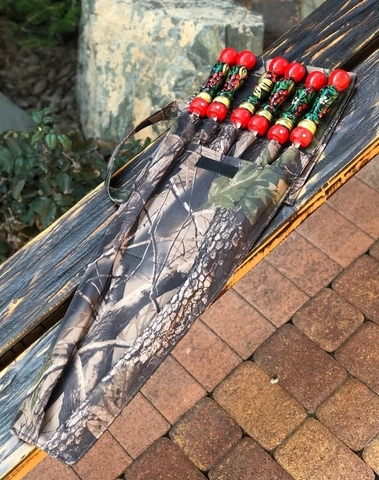 Набор шампуров Хохлома в чехле "Лес"