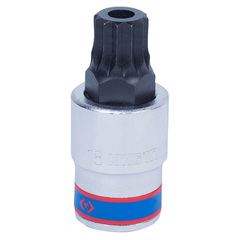 KING TONY (402B18) Насадка (бита) торцевая 1/2", L = 66 мм, SPLINE с отверстием, M18