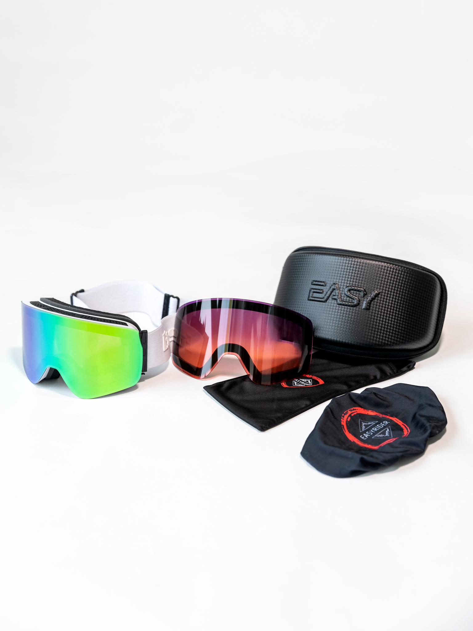 Маска горнолыжная EasyRider WHITE цвет зеленый - Маски горнолыжные | iRide shop фото 5