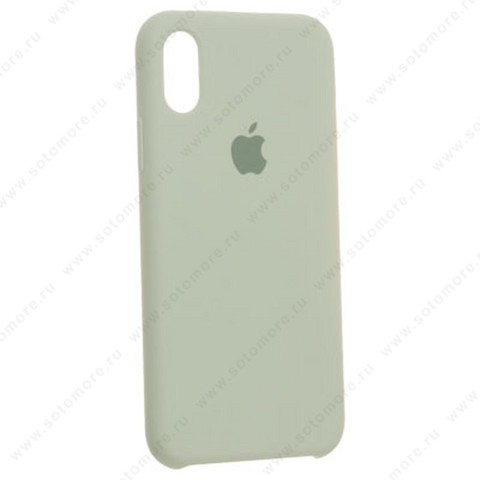 Накладка Silicone Case для Apple iPhone X мятный