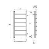 Полотенцесушитель водяной Point PN04548 П6 500x800 с боковым подключением 500, хром