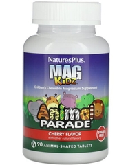 Nature's Plus, Animal Parade, MagKidz, магний для детей, вишневый вкус, 90 таблеток в форме животных
