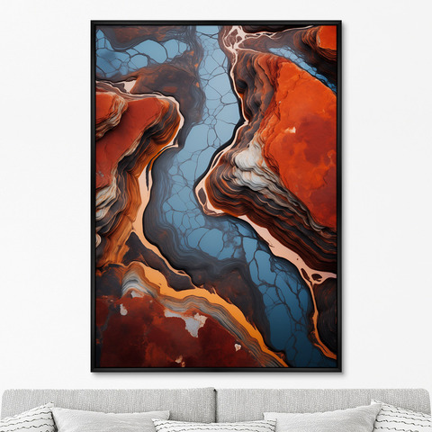 ArtNoMore - Репродукция картины на холсте Stone color palettes, angles and shapes, No 1, 2024г.