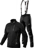 Утеплённый лыжный костюм 905 Victory Code Speed Up Black A3 с лямками мужской