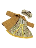 Пальто и платье - Охра. Одежда для кукол, пупсов и мягких игрушек.