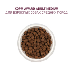 AWARD сухой корм для взрослых собак средних пород (индейка,курица,морковь,черная смородина) 12кг