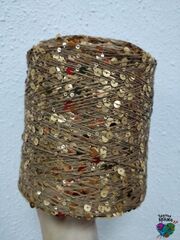 Какао, пайетки золотые глянцевые , арт. 3014+219 КОРОЛЕВСКИЕ ПАЙЕТКИ (КОПИЯ LUSTROSA)