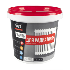 Эмаль для радиаторов VGT Профи ВД-АК-1179, акриловая, глянцевая, супербелая, 1 кг, 17266