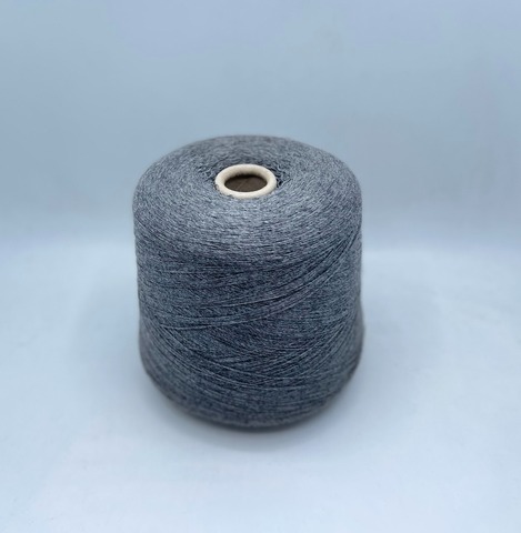 Бобинная пряжа (пр.Италия),1500м/100гр, 80%шерсть, 20%полиамид, цвет- Серый меланж, арт.31653
