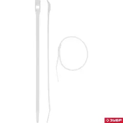 ЗУБР КОБРА, 3.6 x 150 мм, нейлон РА66, 50 шт, белые, кабельные стяжки с плоским замком, Профессионал (30930-36-150)