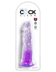 Фиолетовый фаллоимитатор на присоске 8’’ Cock - 21,8 см. - 