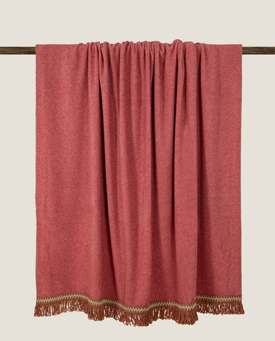 Плед 160х200 Frati Home Soft Bamboo Lava красный с тесьмой Rousseau