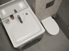 Раковина над стиральной машиной 60х61 Santek Клио 60 1WH501780 (с кронштейнами), керамика