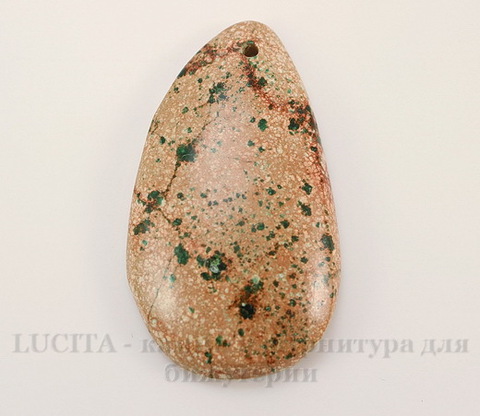 Подвеска Яшма Императорская (прессов.,тониров) (цвет - коричневый) 46х26,6х7,2 мм №26