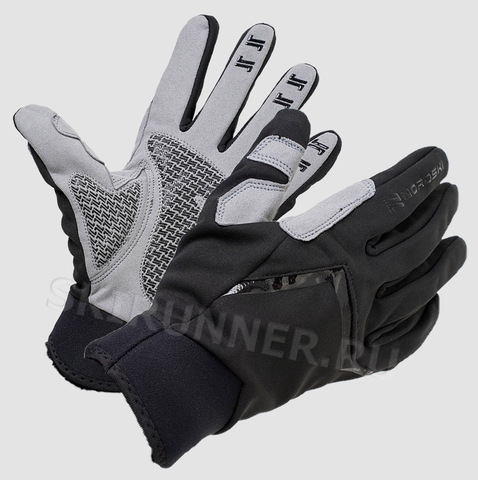 Премиальные лыжные перчатки Nordski Fury Black