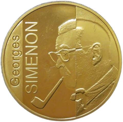 Бельгия 10 евро 2003 ''100 лет со дня рождения Жоржа Сименона'' позолота (Proof)