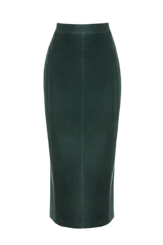 “Velvet moon” Юбка миди годе из шелковистого бархата.