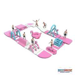 Коммерческий надувной аквапарк «Фламинго-парк» 16х9х3 м