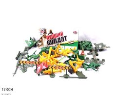 Набор солдатиков с бочкой и автоматом, размер 17*27