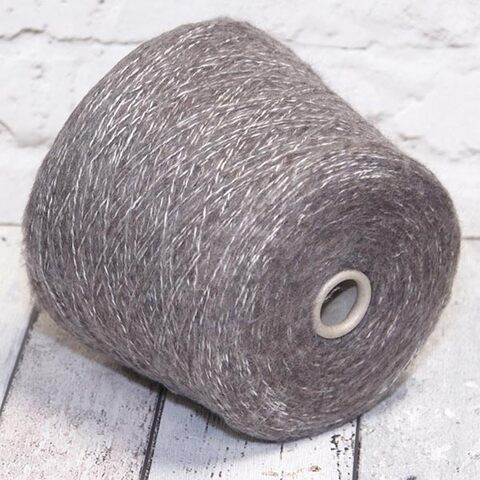 Вспушенная альпака на хлопке LANIFICIO DEL OLIVO HORUS 230 серо-коричневый