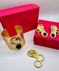 Браслет - манжета УХО широкий в стиле Schiaparelli