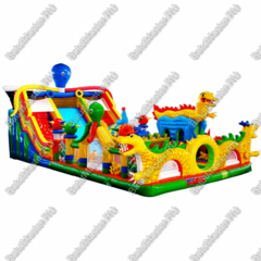 Коммерческий надувной батут "Осьминоги и драконы" 17*8*7 м