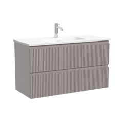 Sancos SNR90/39SM Тумба подвесная SANCOS Snob R 890х390х500, c двумя ящиками оснащенными доводчиками, Doha Soft, арт.SNR90/39SM фото