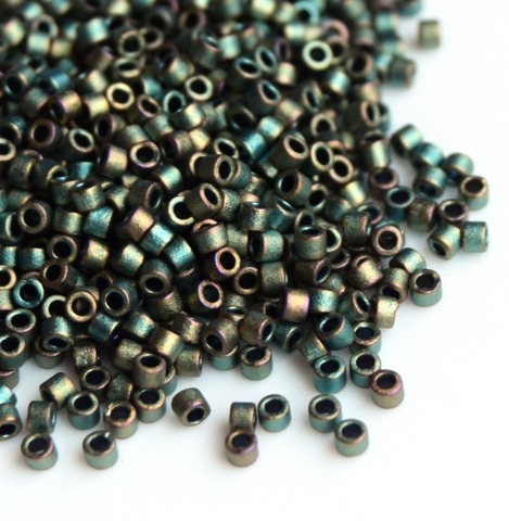 DB-0324 Бисер цилиндрический Миюки делика 11/0 Металлическая радужная матовая патина /Miyuki delica 11/0 Metallic Matte Iris Patina