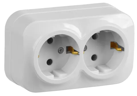 GLORY Роз. 2-я с з/к без з/ш о/у 16А РС22-3-ХБ белый IEK