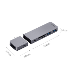 USB- разветвитель HAGiBiS MC1L Type- C Data Hub Adapter