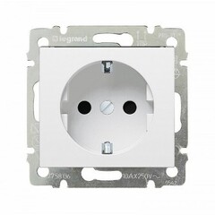 Розетка 1-м с/з крем механизм Glossa