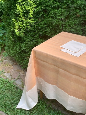 Скатерть 180x320 и 18 салфеток Palombella Carla сливочные