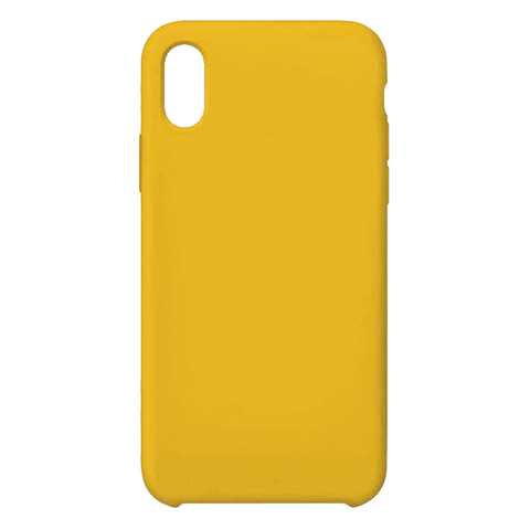 Силиконовый чехол Silicon Case WS для iPhone XR (Темно-желтый)