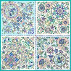 Платок «Русская эмаль» нежная 100% шёлк