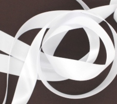 Лента сатиновая для печати, ш. 1,5 см, белый