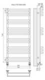 Полотенцесушитель Terminus Линц П15 500х1200