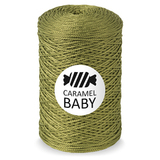 Шнур для вязания Caramel Baby 500 м зеленый чай 7687