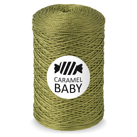 Шнур для вязания Caramel Baby 500 м зеленый чай 7687