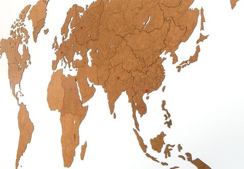 Карта мира Wall decoration GIANT Brown 280х170 см