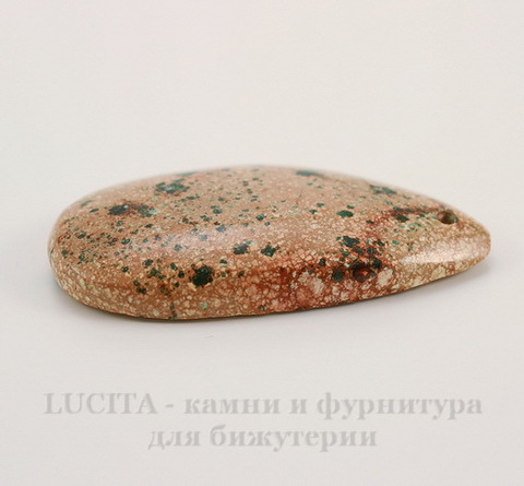 Подвеска Яшма Императорская (прессов.,тониров) (цвет - коричневый) 46х26,6х7,2 мм №26